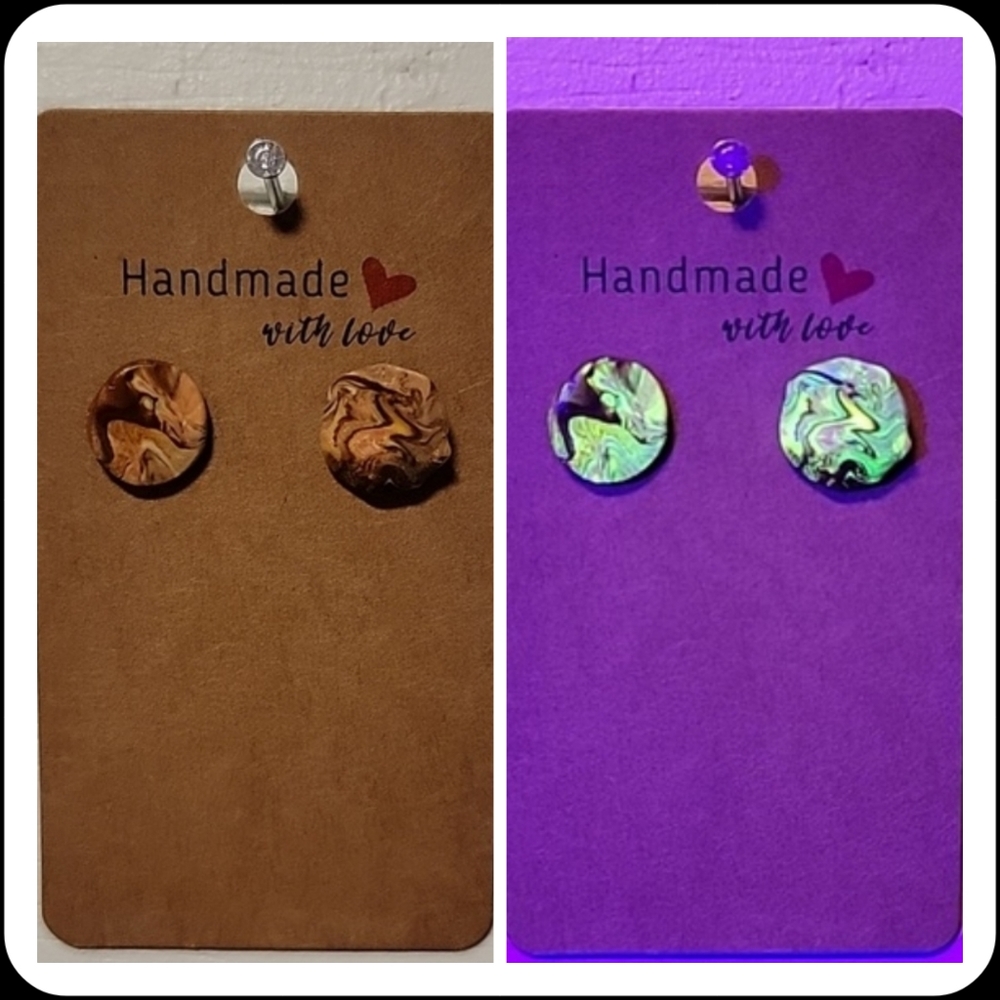 Banana Split "Ugly Sweater" UV Reactive Handmade Earrings